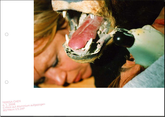 IST DAS FISCHLI WEISS? Klodin Erb und Eliane Rutishauser, Teresa Chen o. T., 2006 C-Print auf Aluminium aufgezogen 80/119cm 1/3 2AP