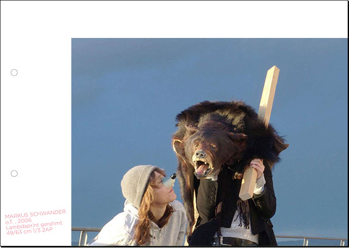 IST DAS FISCHLI WEISS? Klodin Erb und Eliane Rutishauser, Markus Schwander o.T. , 2006		 Lambdaprint gerahmt 49/63 cm 1/3 2AP