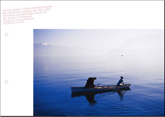 IST DAS FISCHLI WEISS? Klodin Erb und Eliane Rutishauser, Stefan Banz / Caroline Bachmann Br und Ratte entdecken die Welt, 2007 (Winnetou und Old Shatterhand und 
der Schatz im Silbersee)  Duratrans in Leuchtkasten 70/50cm 1/3 2AP