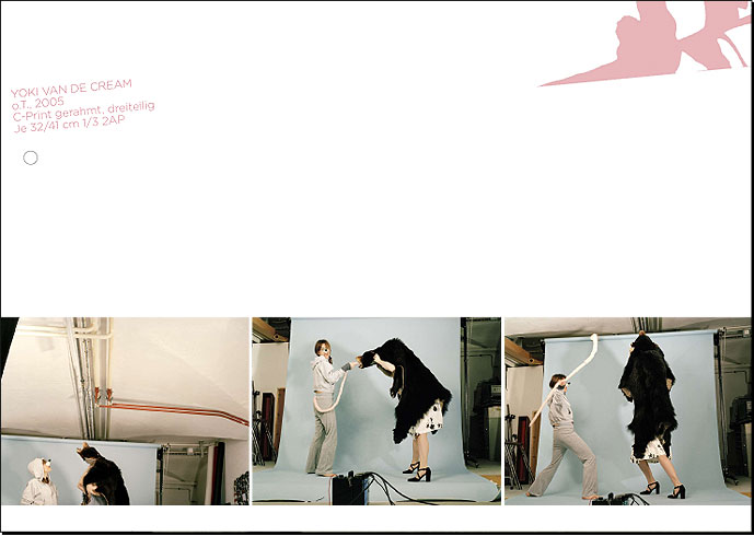 IST DAS FISCHLI WEISS? Klodin Erb und Eliane Rutishauser, Yoki Van De Cream o.T., 2005			 C-Print gerahmt, dreiteilig Je 32/41 cm 1/3 2AP